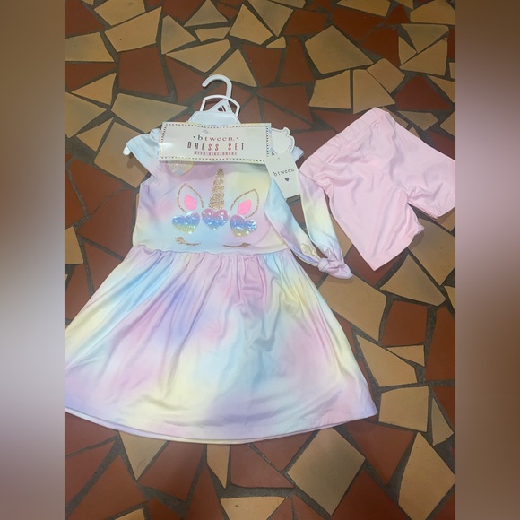 🦄2T unicorn dress set, 3 pieces, new with tag, unicorn outfit, girls 2T - Picture 9 of 12